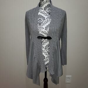 Unknown brand medium gray cardigan with buckle